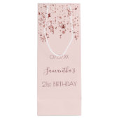 21歳の誕生日パーティー21バラ金ゴールド星グラム ワインギフトバッグ (裏面)