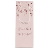 21歳の誕生日パーティー21バラ金ゴールド星グラム ワインギフトバッグ (正面)