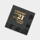 21歳の誕生日パーティー21歳の応援 箔ナプキン (左)