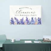 21歳の誕生日パーティー7月誕生花歓迎 横断幕 (トレードショー)