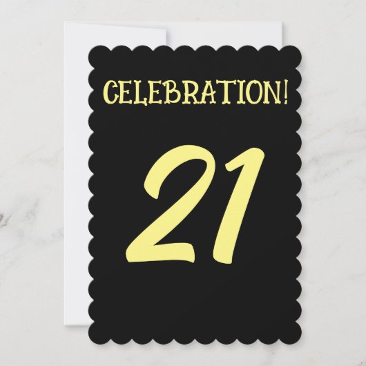 21歳の誕生日パーティー カスタム招待状 招待状 (正面)