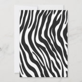 21歳の誕生日パーティー、ゼブラ、黒紫の白 招待状 (裏面)