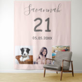 21歳の誕生日パーティー　写真 名前 タペストリー (インサイチュ)