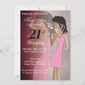 21歳の誕生日パーティー 招待状 (正面)