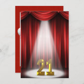 21歳の誕生日パーティー 招待状 (正面/裏面)