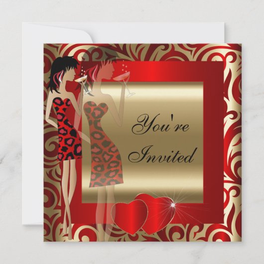 21歳の誕生日パーティー | 自分で作るテキスト 招待状 (正面)