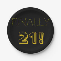 21歳の誕生日パーティー(金ゴールドとブラック)