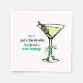 21歳の誕生日パーティー：A Tini Bit Older スタンダードカクテルナプキン (正面)