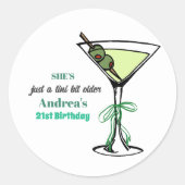 21歳の誕生日パーティー:Tini Bit Older ラウンドシール (正面)