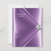21歳の誕生日パープルメイブダイヤモンドジュエル2 招待状 (裏面)