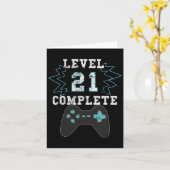 21歳の誕生日ビデオゲームのユーモアTシャツ 楽しいゲーマーのギフト カード (黄色い花)