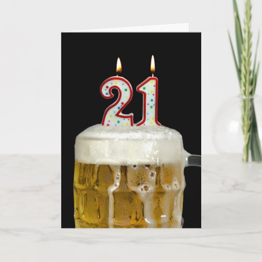 21歳の誕生日ビール カード (正面)