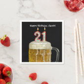 21歳の誕生日ビール スタンダードカクテルナプキン (インサイチュ)