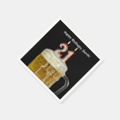 21歳の誕生日ビール スタンダードカクテルナプキン (角)