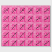 21歳の誕生日ピンクモダンタイポグラフィ ラッピングペーパー (フラット)