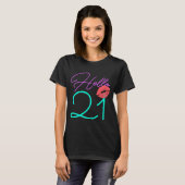 21歳の誕生日ピンク女性 Tシャツ (正面フル)