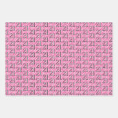 21歳の誕生日ピンク ラッピングペーパーシート (正面3)