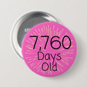 21歳の誕生日ピンバッジ21歳21歳 缶バッジ (正面&裏面)