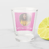 21歳の誕生日フォトフレームは飲み物に十分な古い ショットグラス (裏面)