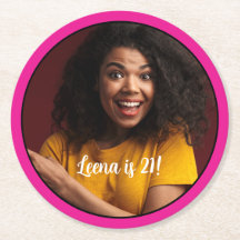 21歳の誕生日フォトフレームコースター