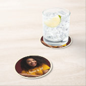 21歳の誕生日フォトフレームコースター ラウンドペーパーコースター (インサイチュ)