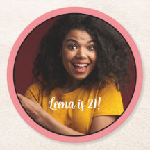 21歳の誕生日フォトフレームコースター