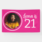 21歳の誕生日フォトフレーム 横断幕 (横)