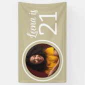 21歳の誕生日フォトフレーム 横断幕 (縦)