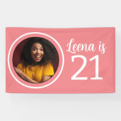 21歳の誕生日フォトフレーム 横断幕 (横)