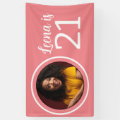 21歳の誕生日フォトフレーム 横断幕 (縦)