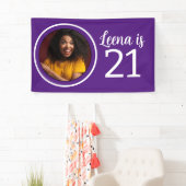 21歳の誕生日フォトフレーム 横断幕 (インサイチュ)