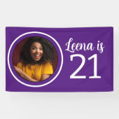 21歳の誕生日フォトフレーム 横断幕 (横)