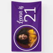 21歳の誕生日フォトフレーム 横断幕 (縦)