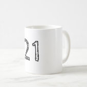 21歳の誕生日フォトマグカップ コーヒーマグカップ (正面右)