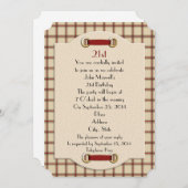 21歳の誕生日フォーマルパーティー招待 招待状 (正面/裏面)