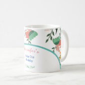 21歳の誕生日フローラカラフルシンプル コーヒーマグカップ (正面右)