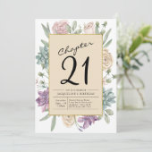 21歳の誕生日フローラサプライズパーティー 招待状 (スタンド正面)