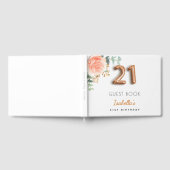 21歳の誕生日フローラバラ金ゴールドユーカリプトゥスモノグラム ゲストブック (全面)