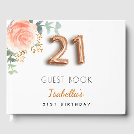 21歳の誕生日フローラバラ金ゴールドユーカリプトゥスモノグラム ゲストブック