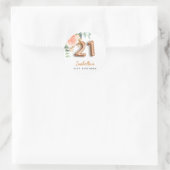 21歳の誕生日フローラバラ金ゴールドユーカリプトゥスモノグラム ラウンドシール (バッグ)