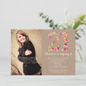21歳の誕生日フローラ女子パーティー写真 招待状 (スタンド正面)