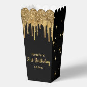 21歳の誕生日ブラックゴールデン滴下グリッター フェイバーボックス (裏面)