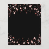 21歳の誕生日ブラックバラ金ゴールド予算の招待 チラシ (裏面)