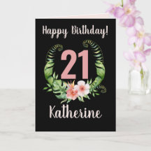 21歳の誕生日ブラックフローラガール名