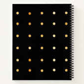 21歳の誕生日ブラック金ゴールドhello 21ネームスクリプト ノートブック (裏面)