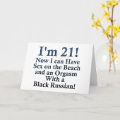 21歳の誕生日プレゼント カード (黄色い花)