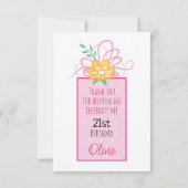 21歳の誕生日プレゼント サンキューカード (裏面)