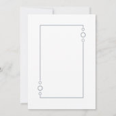 21歳の誕生日ホワイトとグレーフレームパーティー 招待状 (裏面)