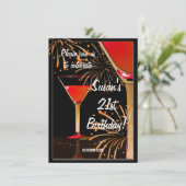 21歳の誕生日マティーニカクテルパーティー 招待状 (スタンド正面)