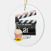 21歳の誕生日ムービーパーティー セラミックオーナメント (左)